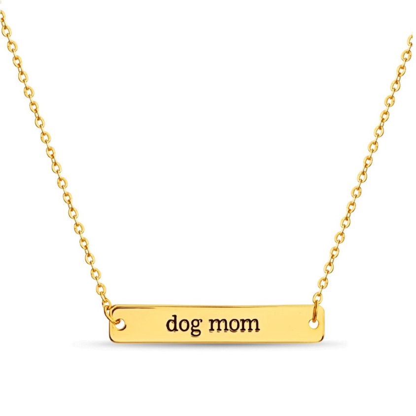 Dog Mom Gold Necklace Olivia And Jackson